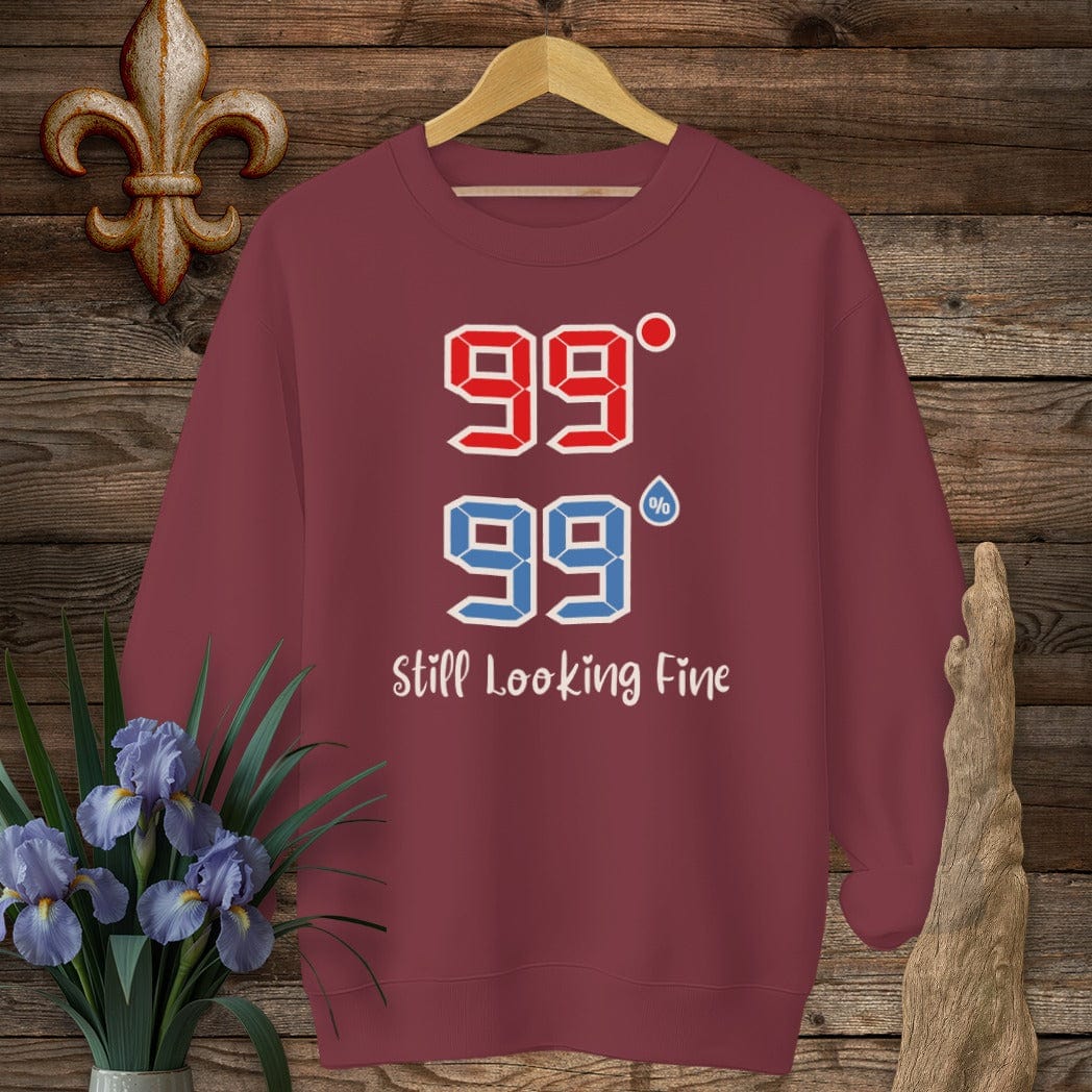 S / Garnet Louisiana 99 | 99 Still Looking Fine Sweatshirt by Laissez Faire Wear