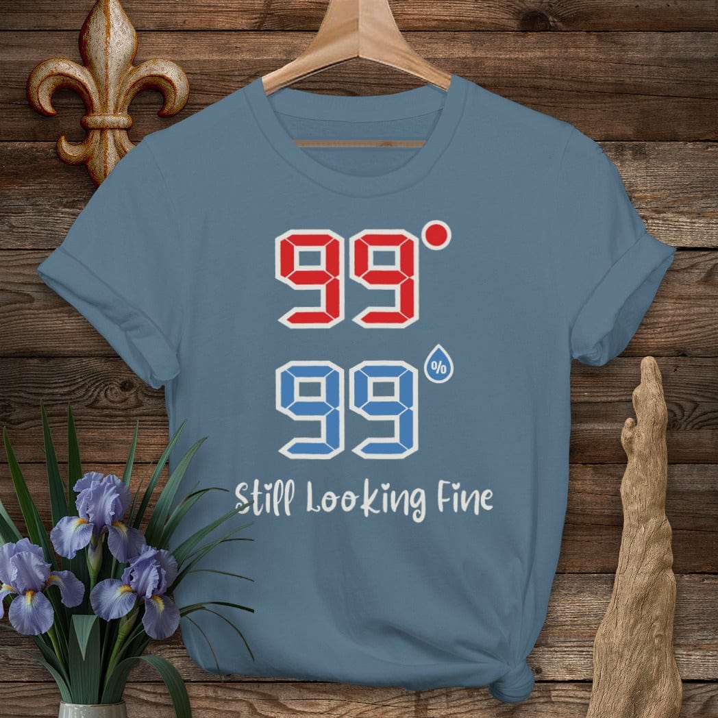 S / Indigo Blue Louisiana 99 | 99 Still Looking Fine T-Shirt by Laissez Faire Wear