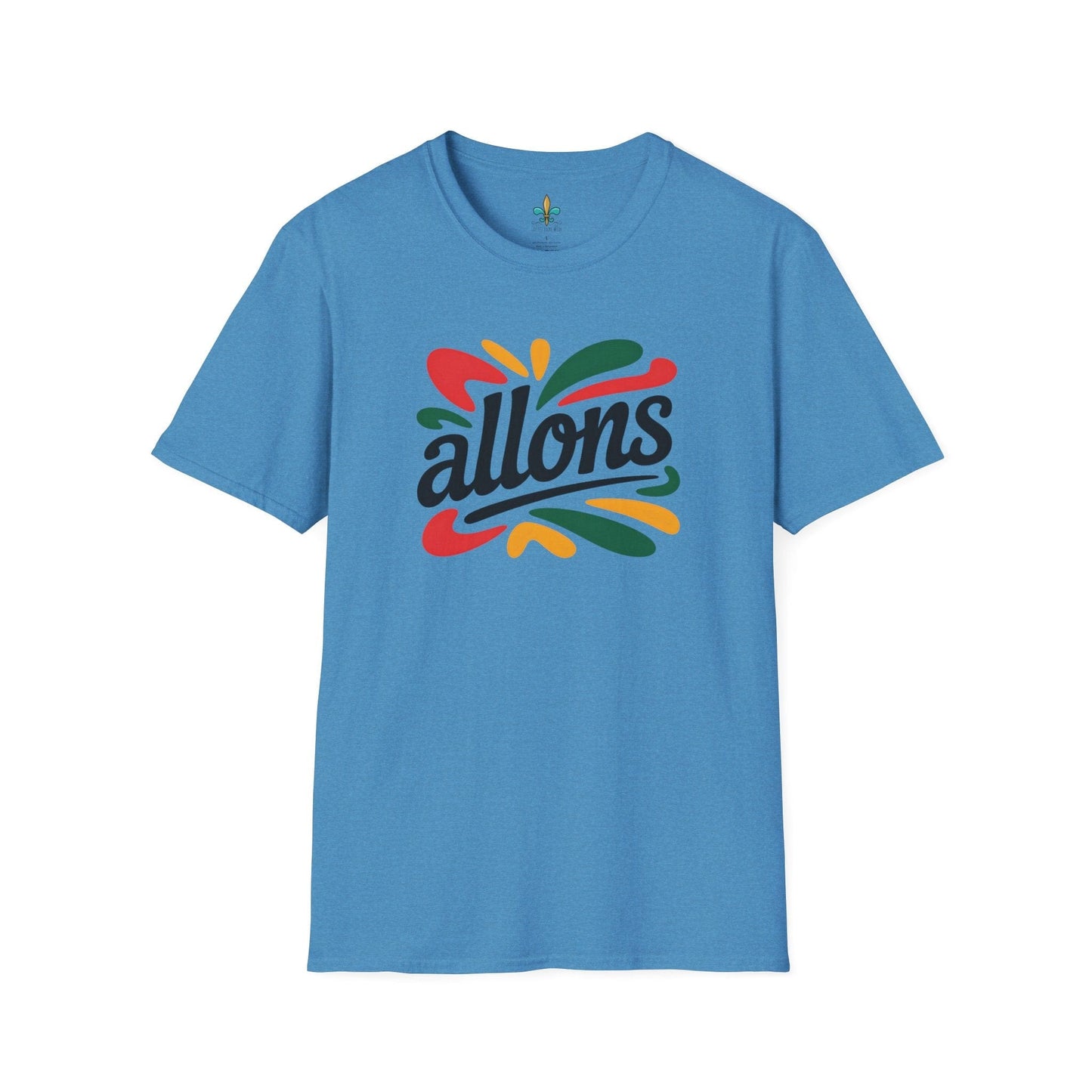 Heather Sapphire / S Louisiana "Allons" Cajun French T-Shirt by Laissez Faire Wear