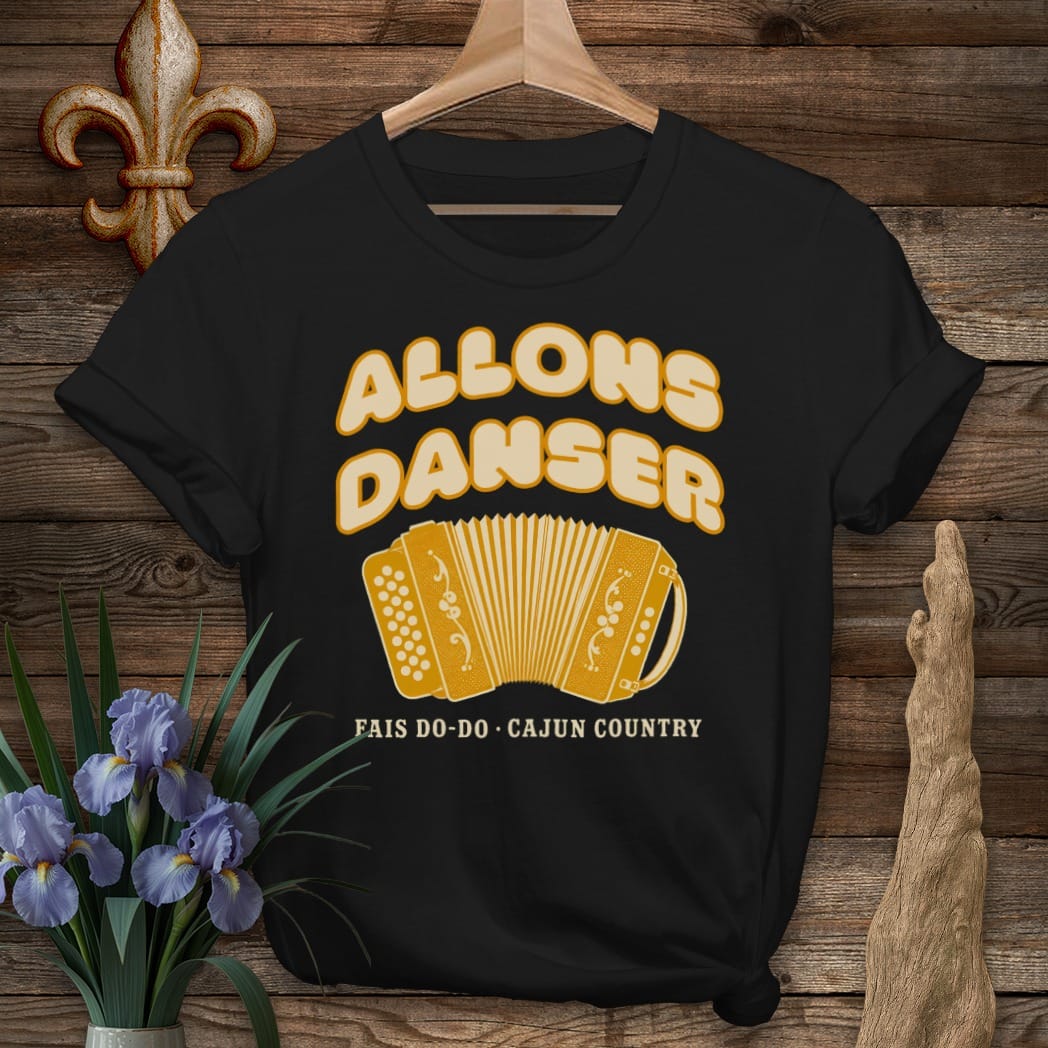 S / Black Louisiana Allons Danser T-Shirt by Laissez Faire Wear