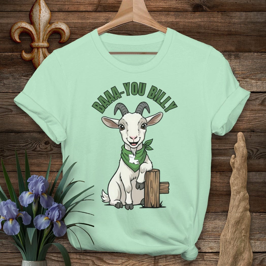 S / Mint Green Louisiana Baaa-you Billy Farm T-Shirt by Laissez Faire Wear