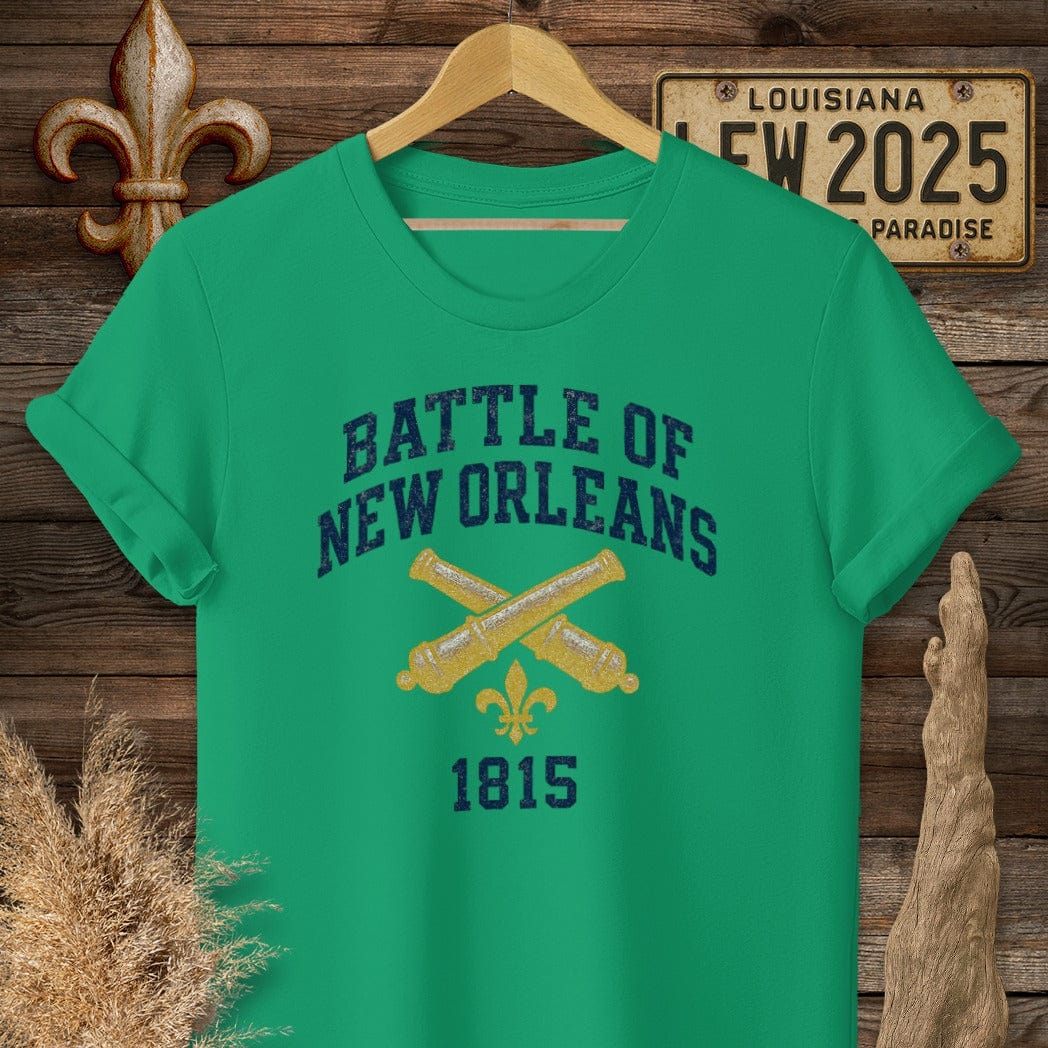 S / Kelly Green Louisiana Battle of New Orleans T-Shirt by Laissez Faire Wear