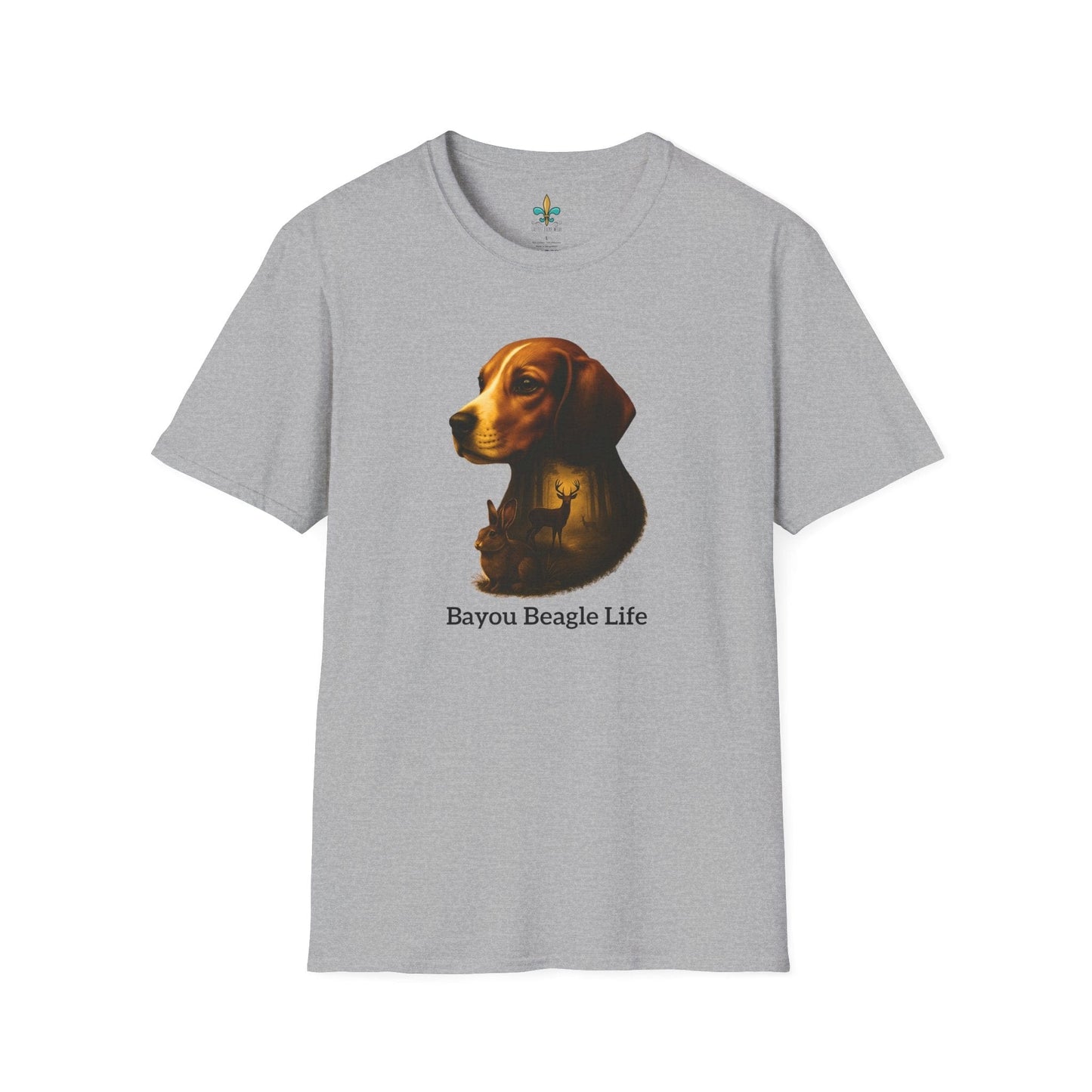 Sport Grey / S Louisiana "Bayou Beagle Life" – Beagle Louisiana Rabbit Hunting Dog T-Shirt by Laissez Faire Wear