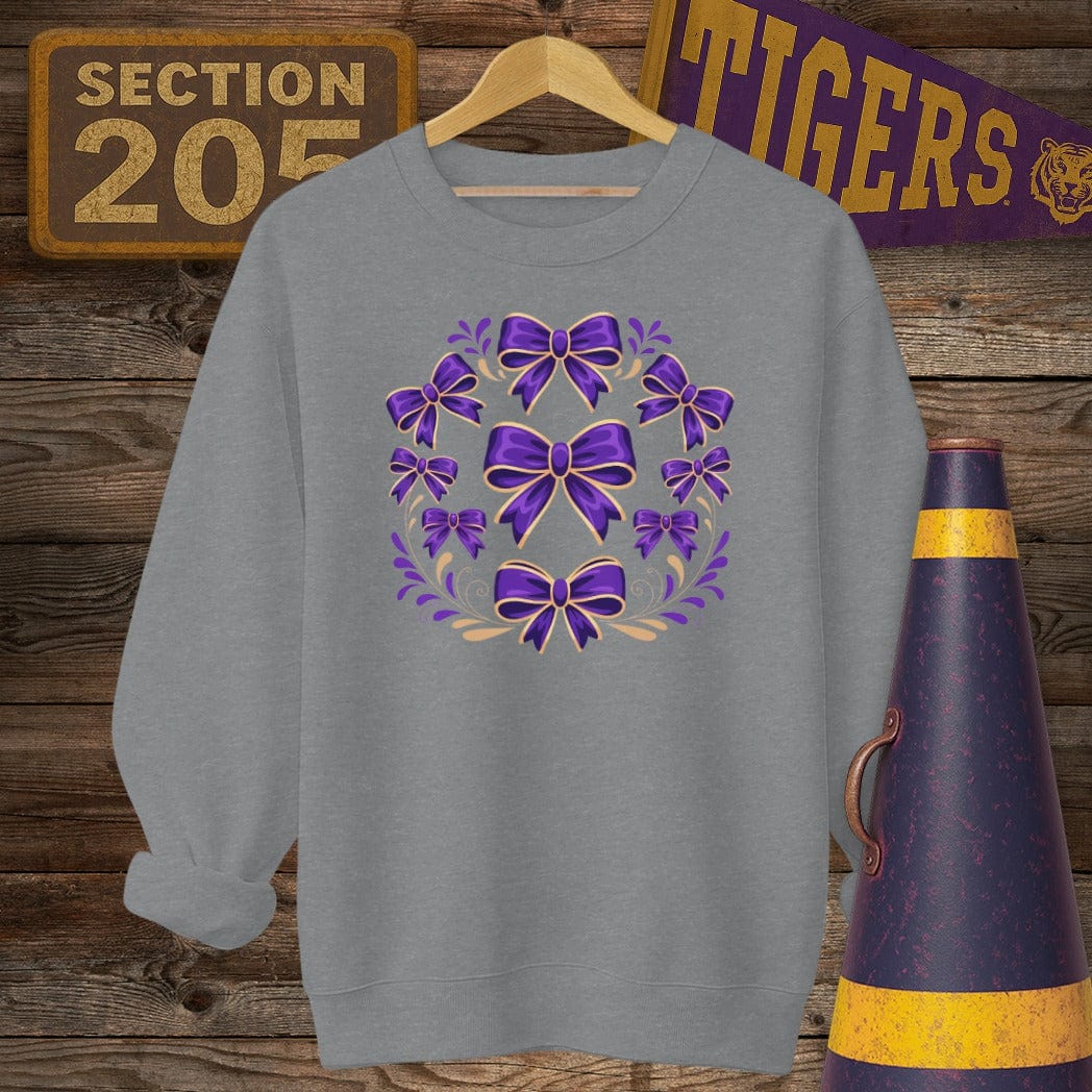S / Graphite Heather Louisiana Bayou Beaux's Game Day Sweatshirt by Laissez Faire Wear