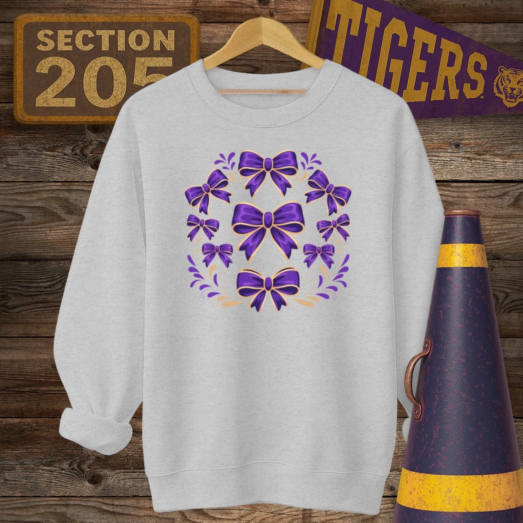 S / Sport Grey Louisiana Bayou Beaux's Game Day Sweatshirt by Laissez Faire Wear