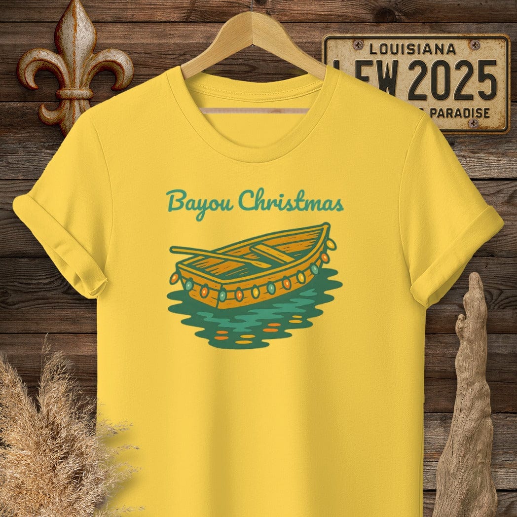 S / Daisy Louisiana Bayou Christmas Holiday T-Shirt by Laissez Faire Wear