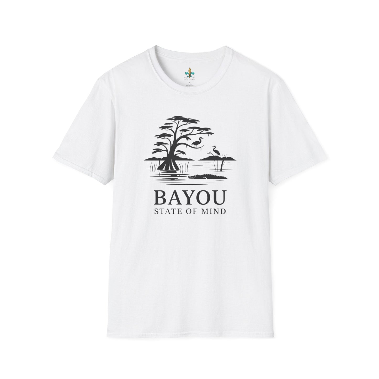 White / S Louisiana "Bayou State of Mind" Louisiana Nature T-Shirt by Laissez Faire Wear
