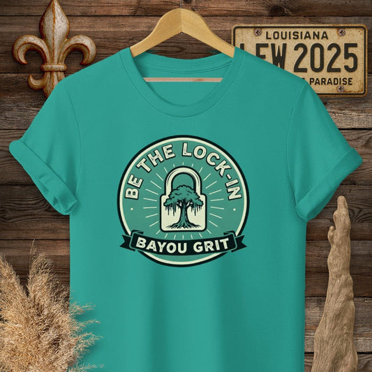 S / Jade Dome Louisiana Be The Lock-in T-Shirt by Laissez Faire Wear