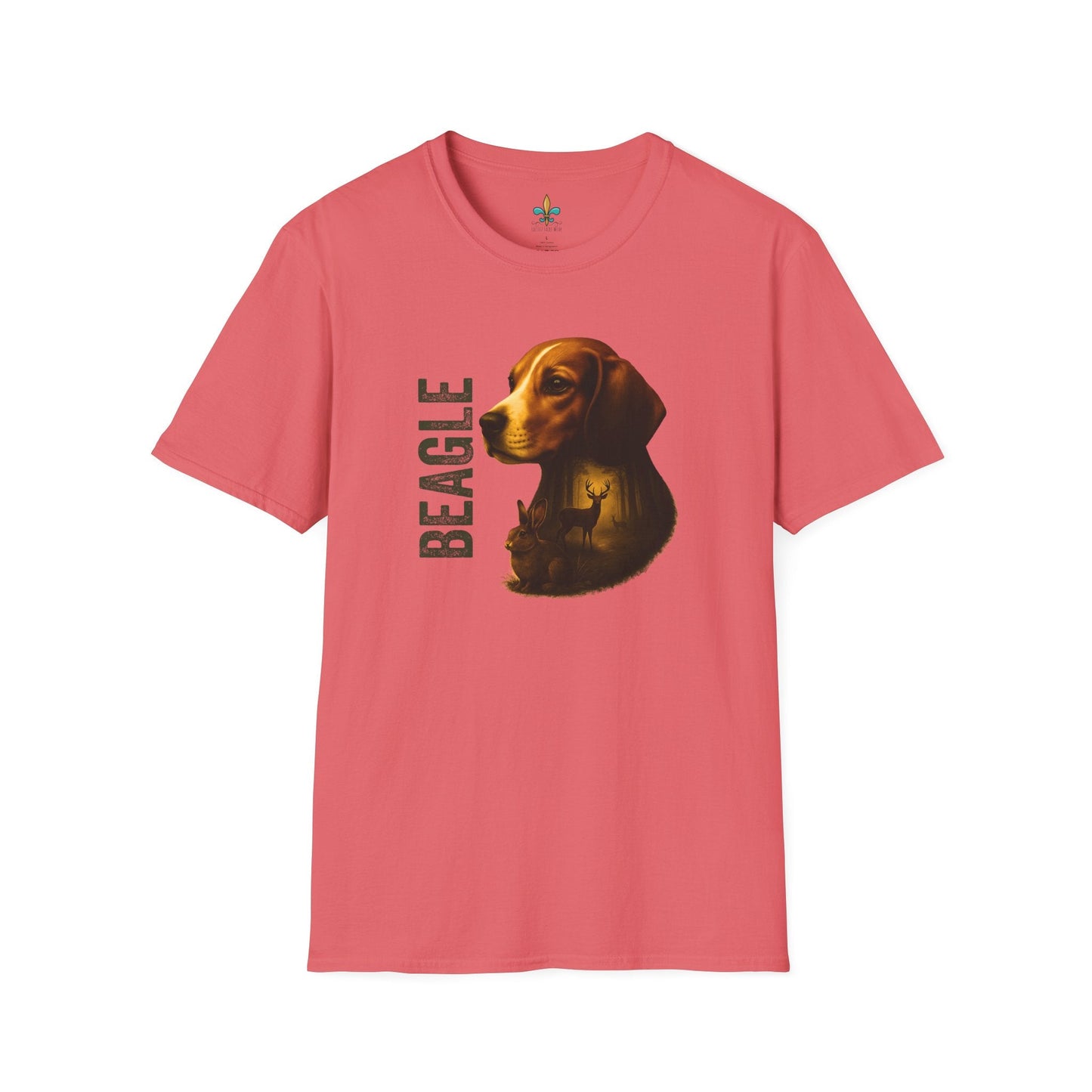 Coral Silk / S Louisiana "Beagle" – Louisiana Hunting Dog T-Shirt by Laissez Faire Wear
