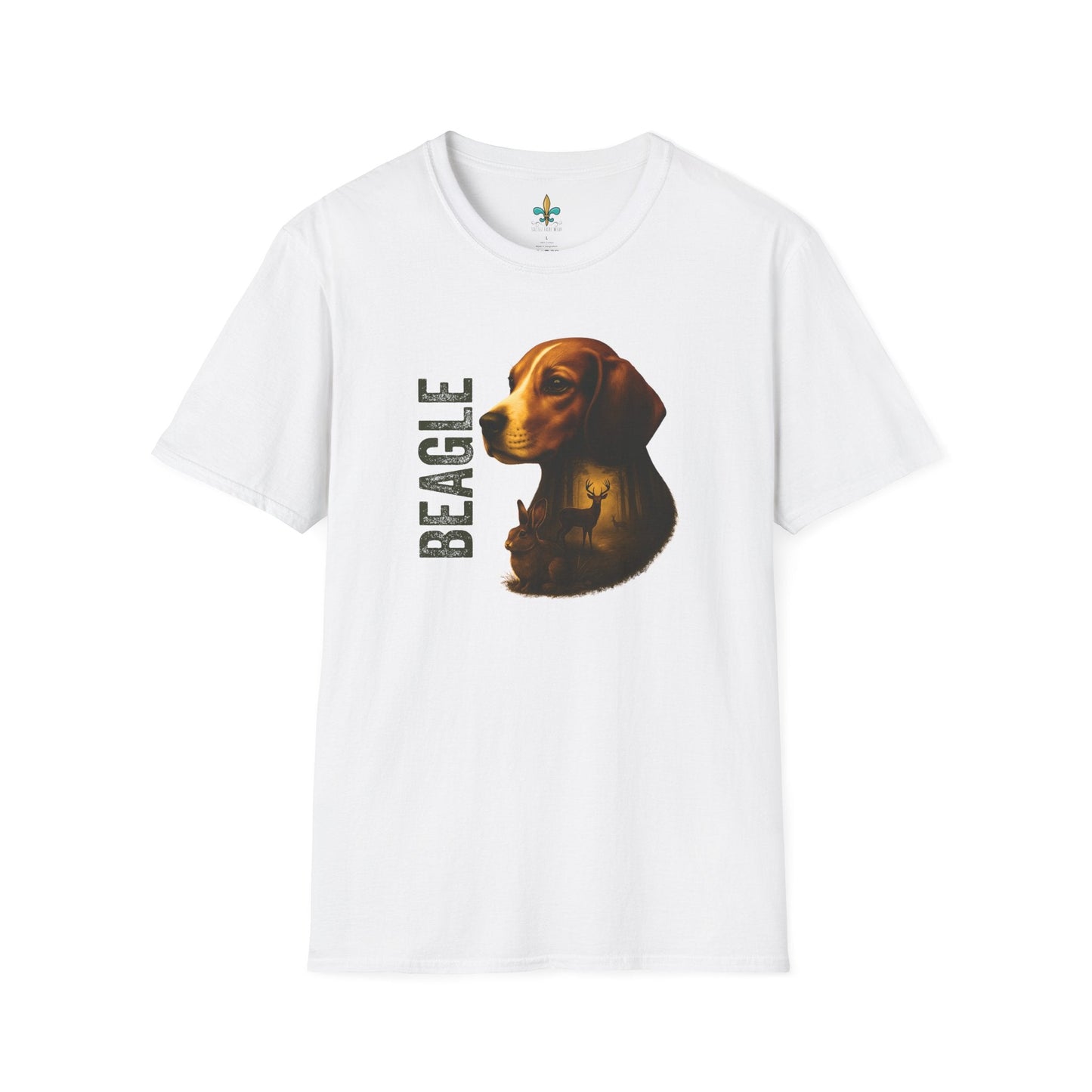 White / S Louisiana "Beagle" – Louisiana Hunting Dog T-Shirt by Laissez Faire Wear