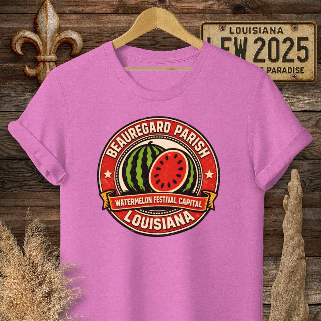 S / Heather Berry Louisiana Beauregard Parish T-Shirt by Laissez Faire Wear