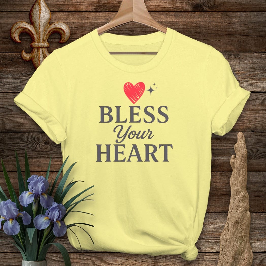S / Cornsilk Louisiana Bless Your Heart T-Shirt by Laissez Faire Wear