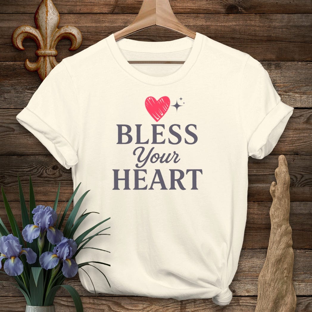 S / Natural Louisiana Bless Your Heart T-Shirt by Laissez Faire Wear