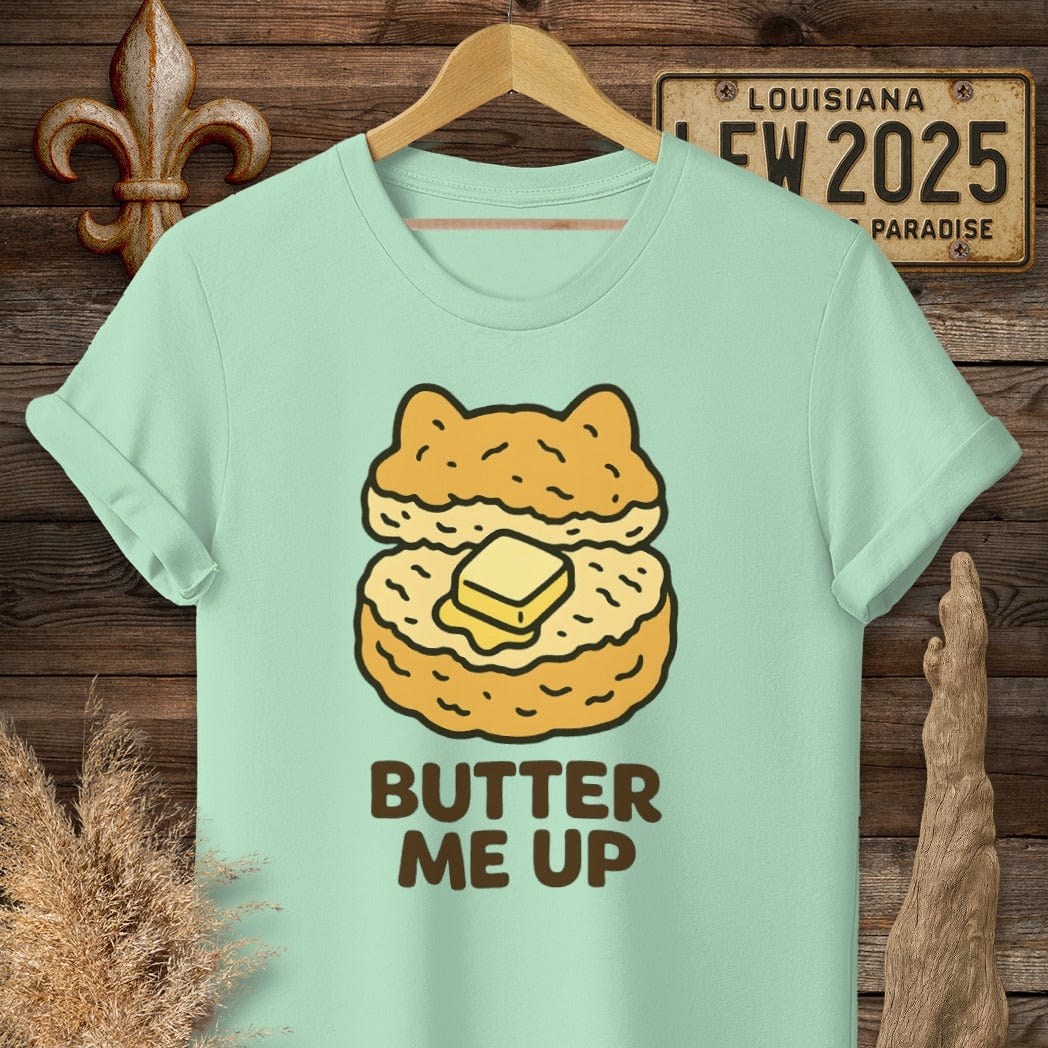 S / Mint Green Louisiana Butter Me Up T-Shirt by Laissez Faire Wear