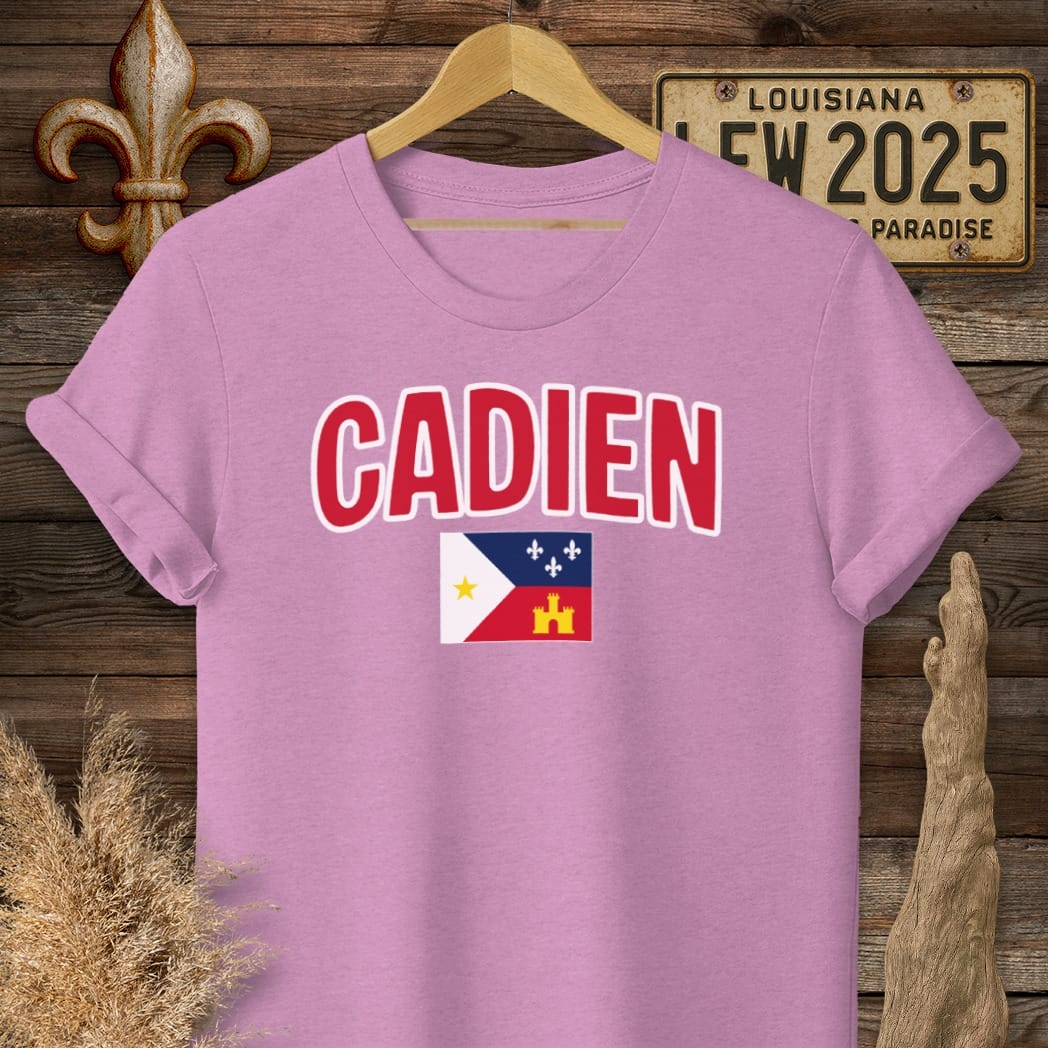 S / Heather Radiant Orchid Louisiana Cadien T-Shirt by Laissez Faire Wear
