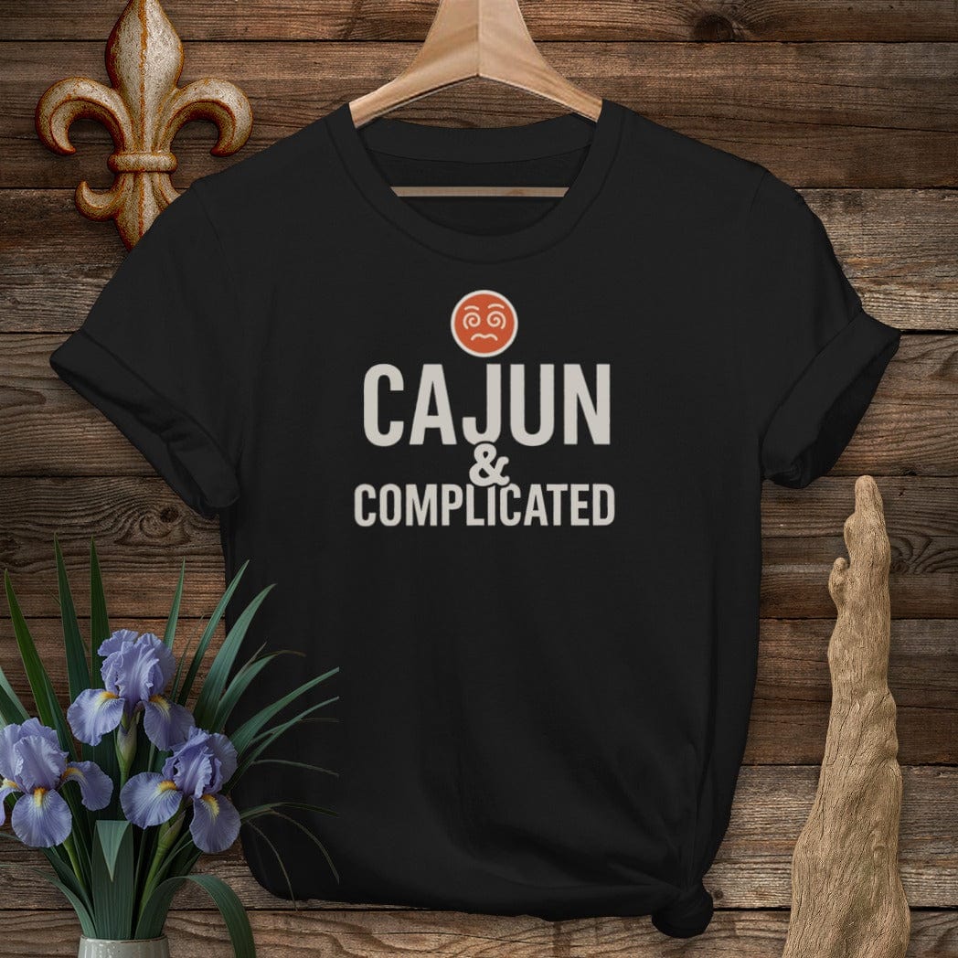 S / Black Louisiana Cajun And Complicated T-Shirt by Laissez Faire Wear