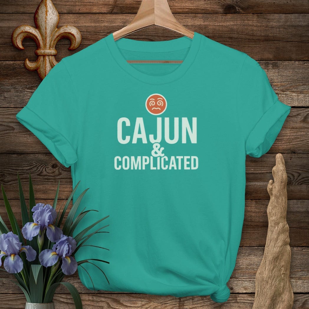 S / Jade Dome Louisiana Cajun And Complicated T-Shirt by Laissez Faire Wear