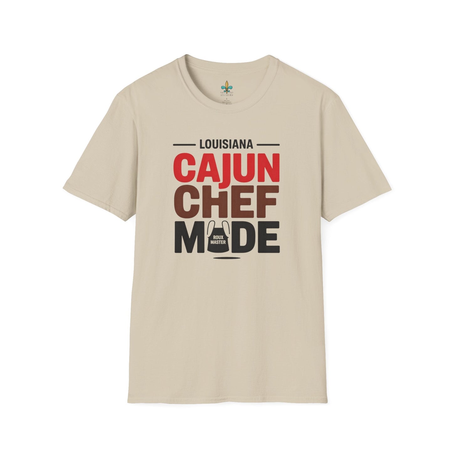 Sand / S Louisiana "Cajun Chef Mode" – Bold Louisiana Cooking T-Shirt by Laissez Faire Wear