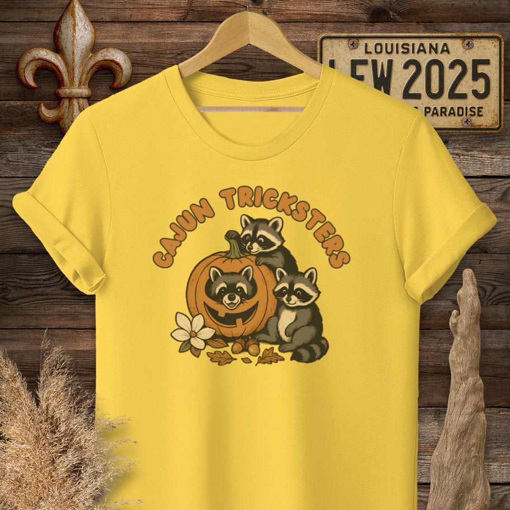 S / Daisy Louisiana Cajun Tricksters Halloween T-Shirt by Laissez Faire Wear