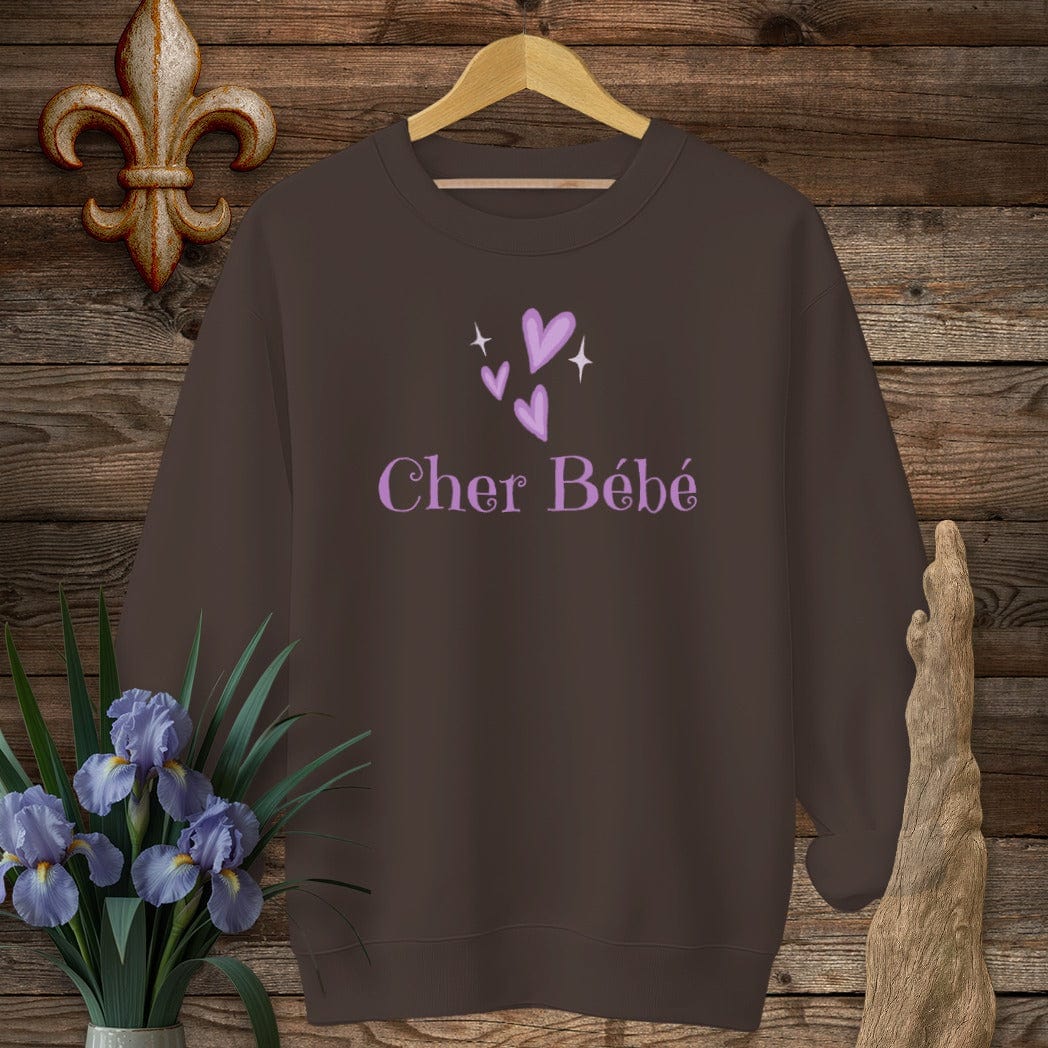 S / Dark Chocolate Louisiana Cher Bebe Sweatshirt by Laissez Faire Wear