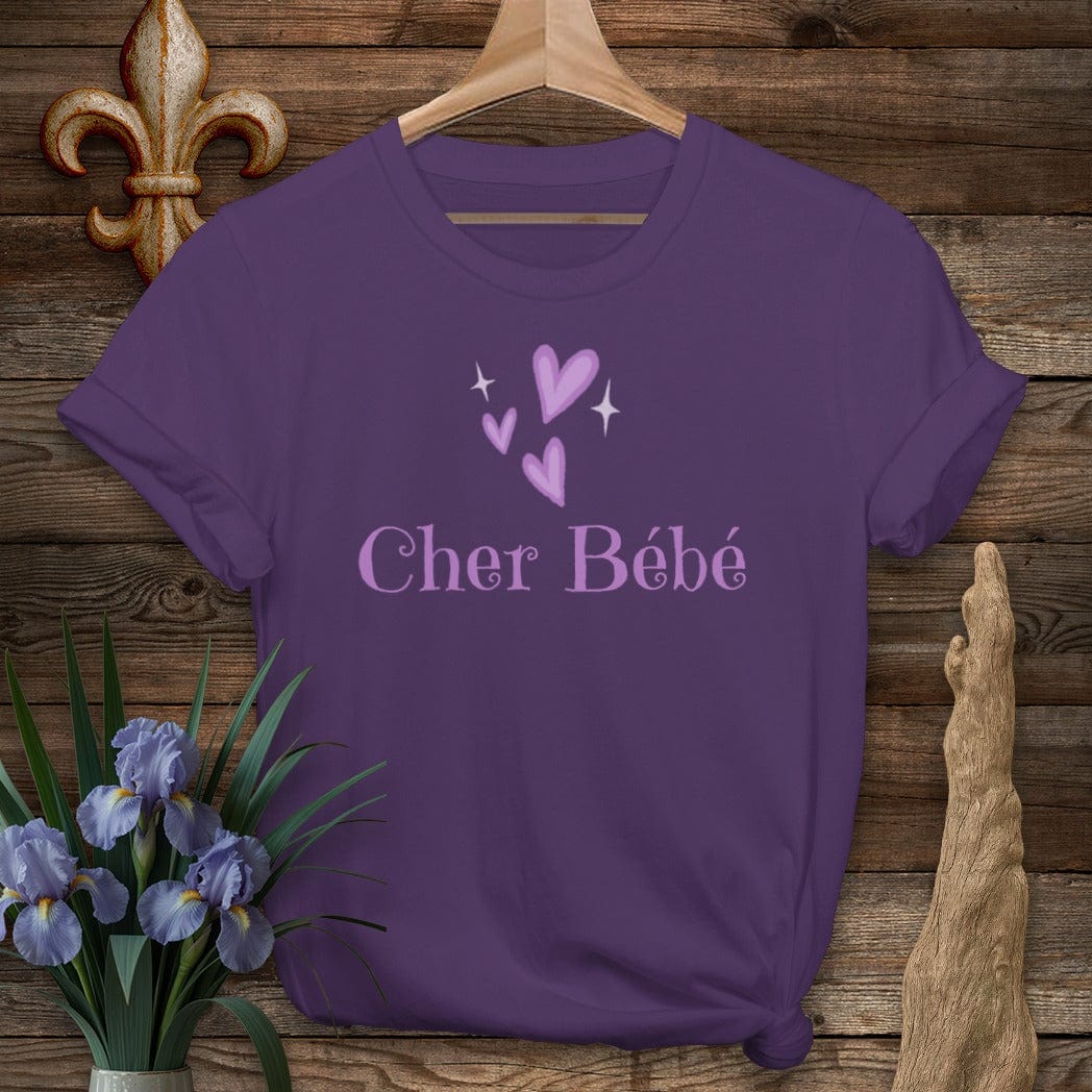S / Purple Louisiana Cher Bebe T-Shirt by Laissez Faire Wear