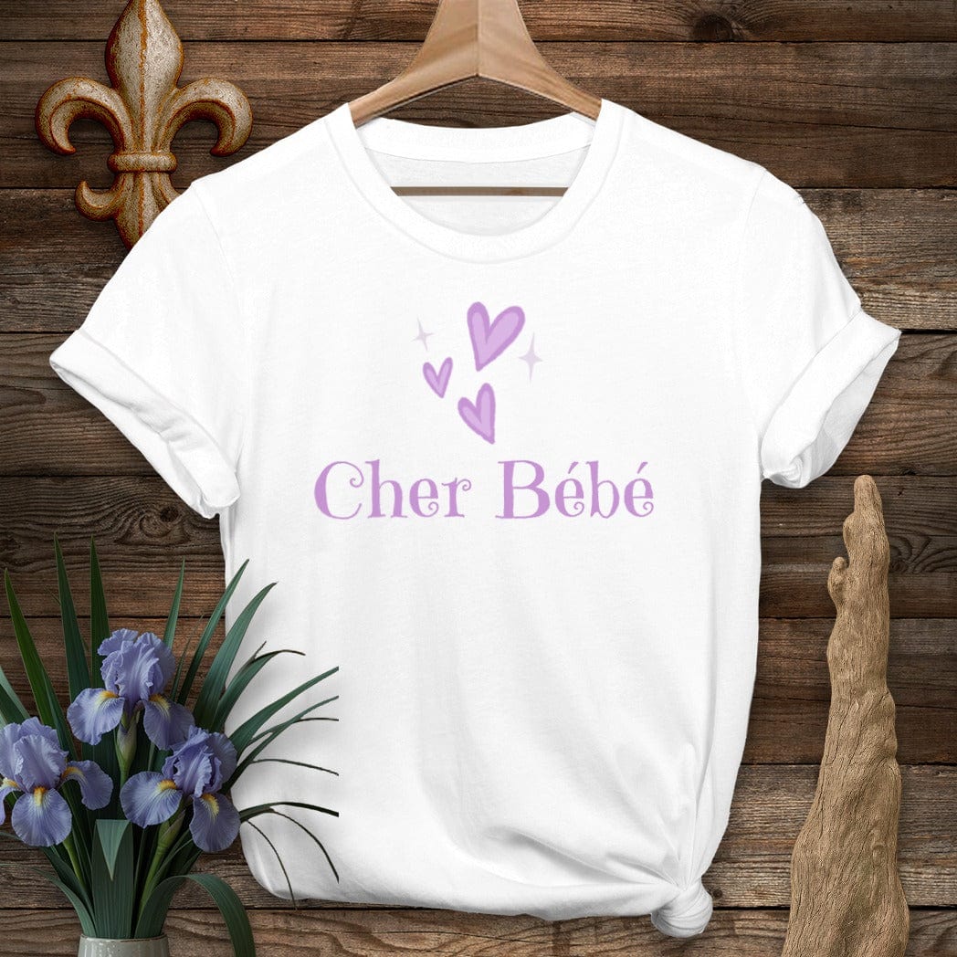 S / White Louisiana Cher Bebe T-Shirt by Laissez Faire Wear