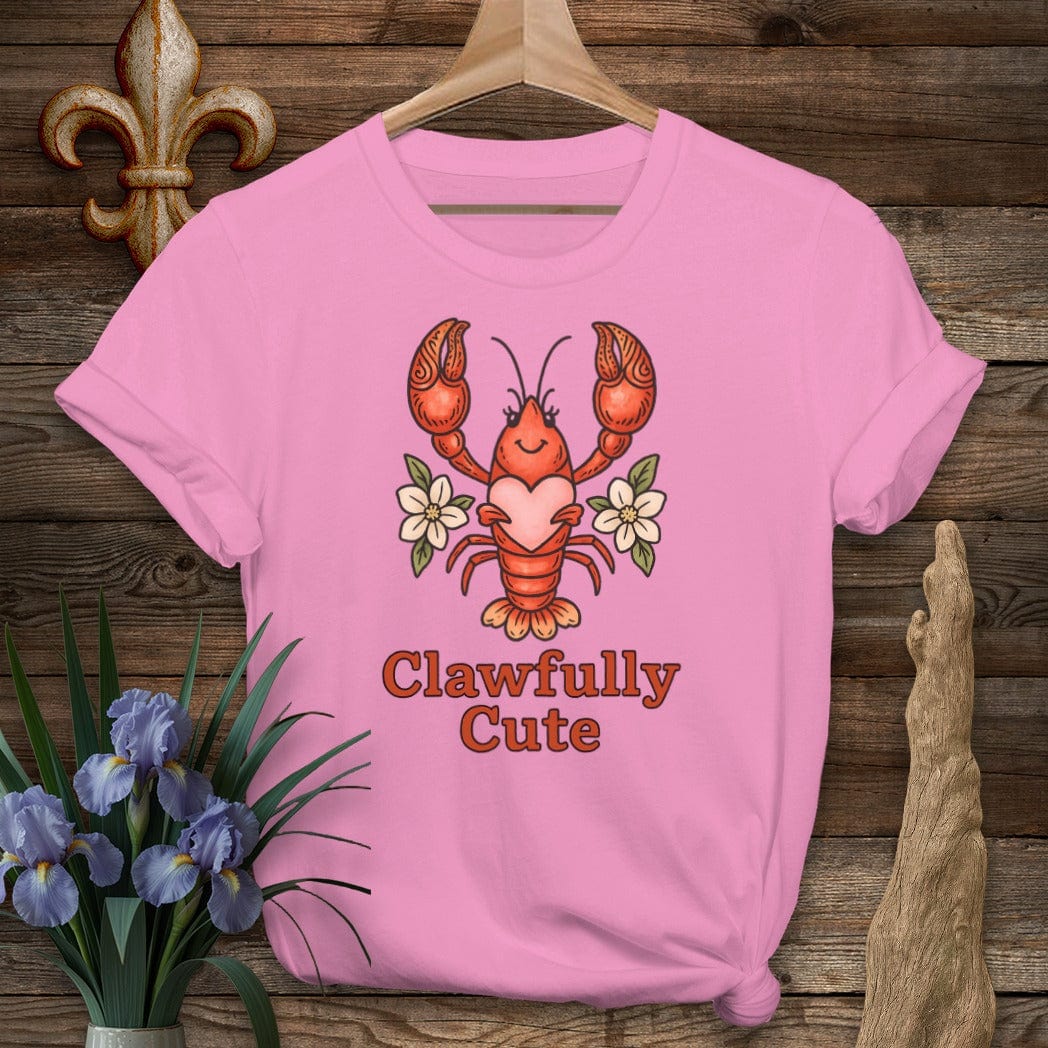 S / Azalea Louisiana Clawfully Cute Crawfish T-Shirt by Laissez Faire Wear