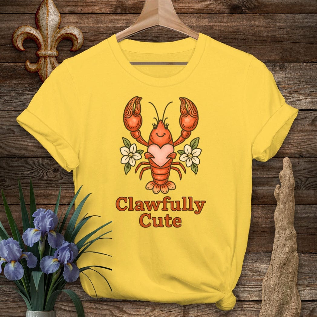 S / Daisy Louisiana Clawfully Cute Crawfish T-Shirt by Laissez Faire Wear