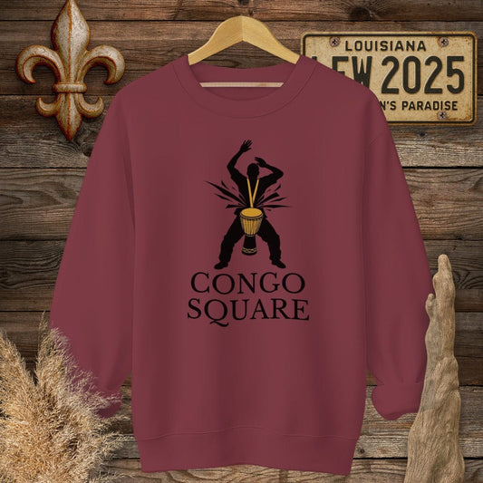 S / Garnet Louisiana Congo Square Sweatshirt by Laissez Faire Wear