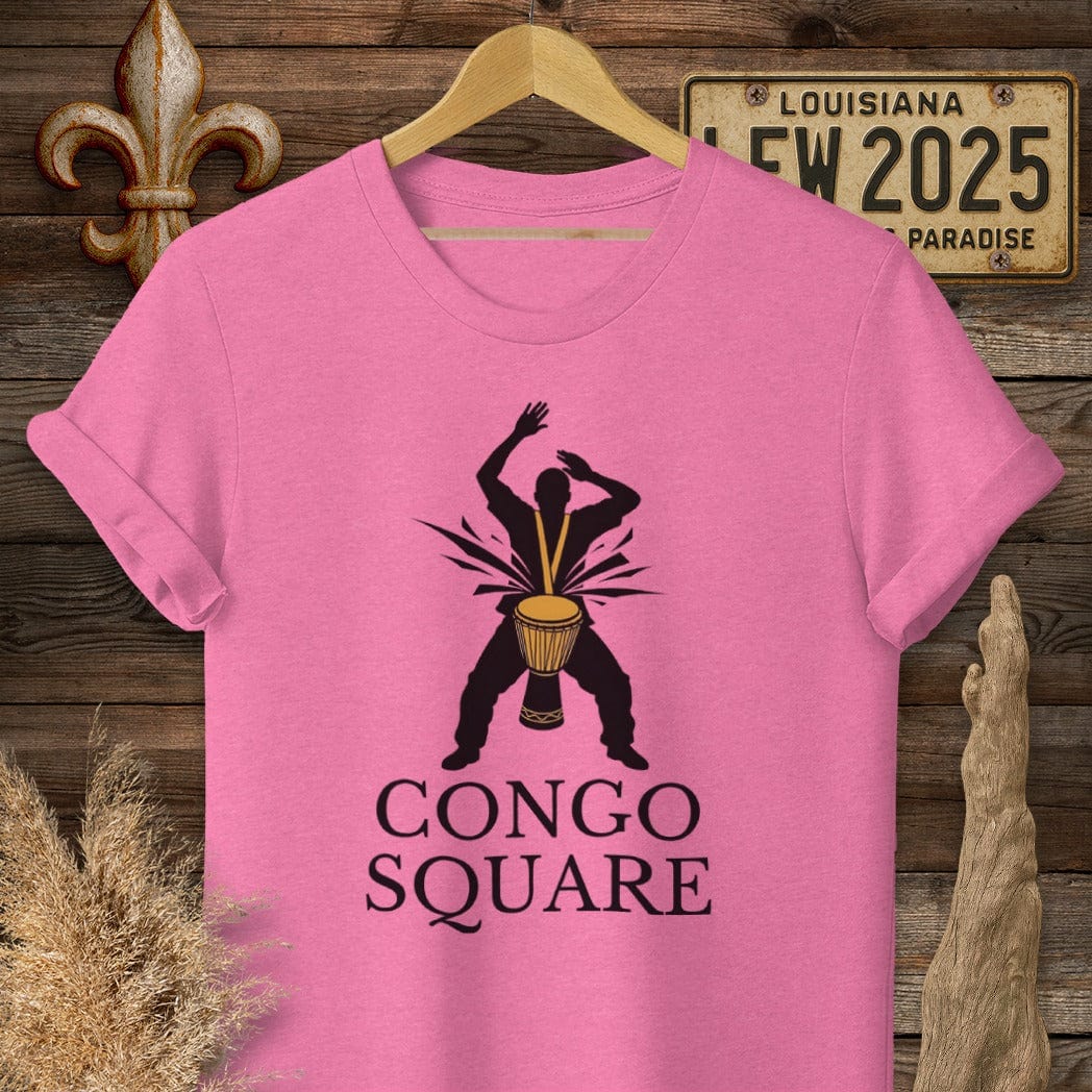 S / Heather Heliconia Louisiana Congo Square T-Shirt by Laissez Faire Wear
