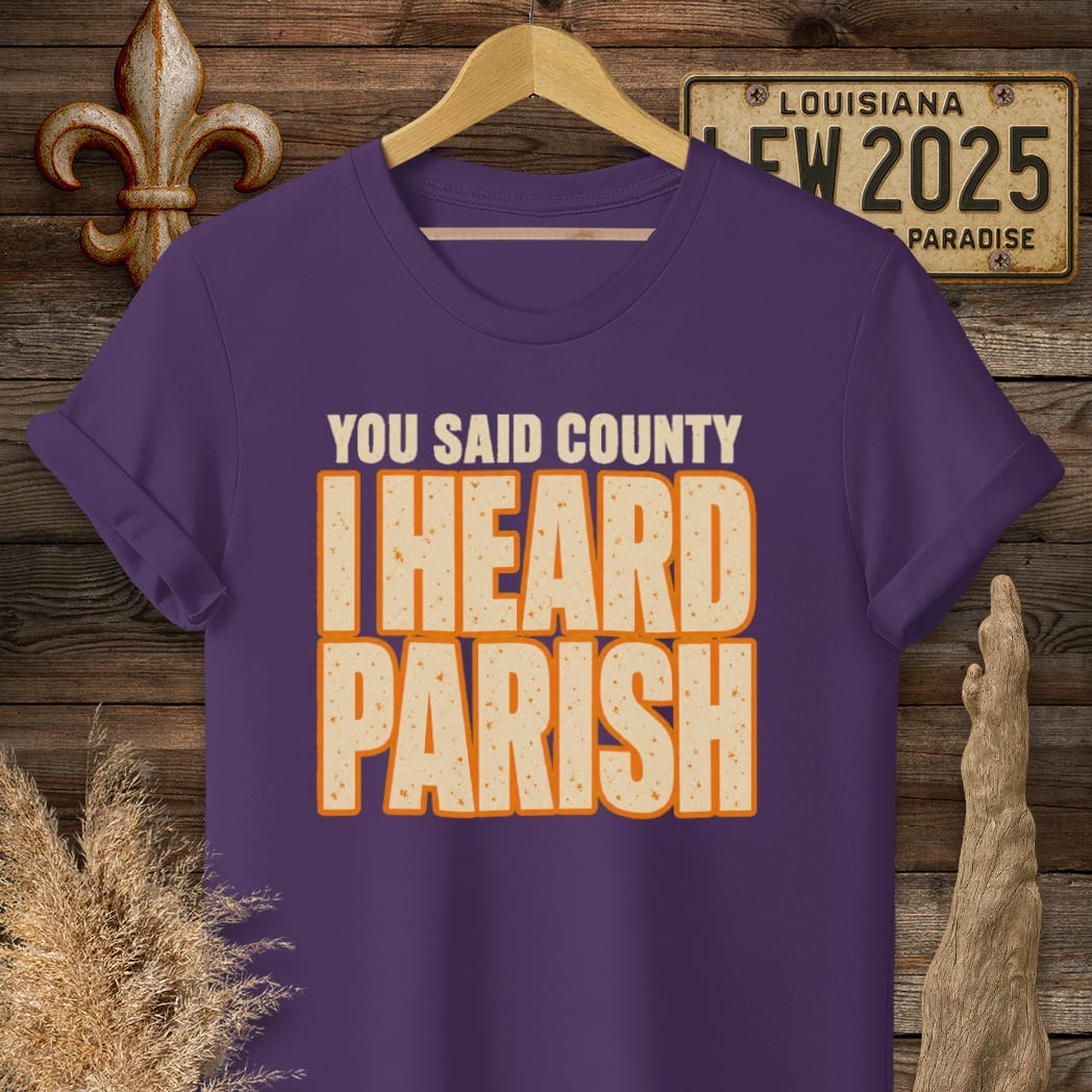 S / Purple Louisiana County Line Refusal T-Shirt by Laissez Faire Wear