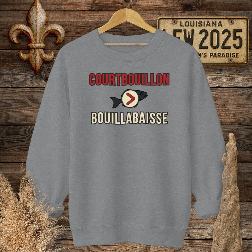 S / Graphite Heather Louisiana Courtbouillon > Bouillabaisse Sweatshirt by Laissez Faire Wear