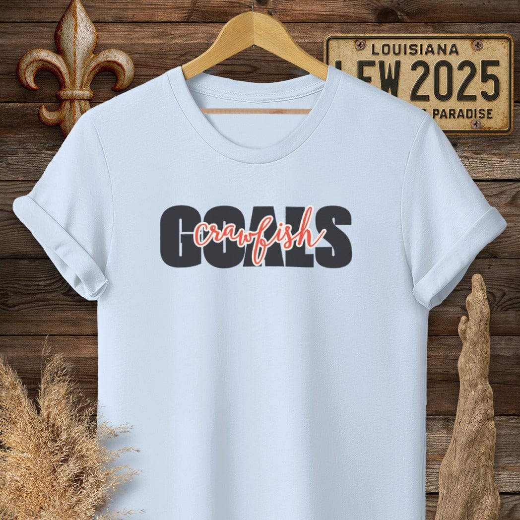T-Shirt / S / Light Blue Louisiana Crawfish Goals T-Shirt by Laissez Faire Wear