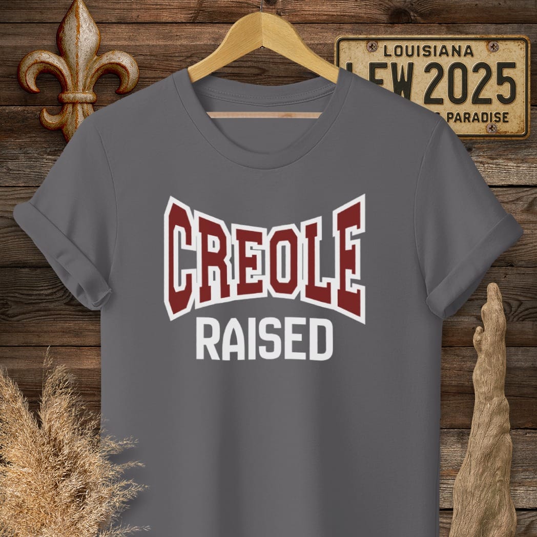 S / Charcoal Louisiana Creole Raised T-Shirt by Laissez Faire Wear