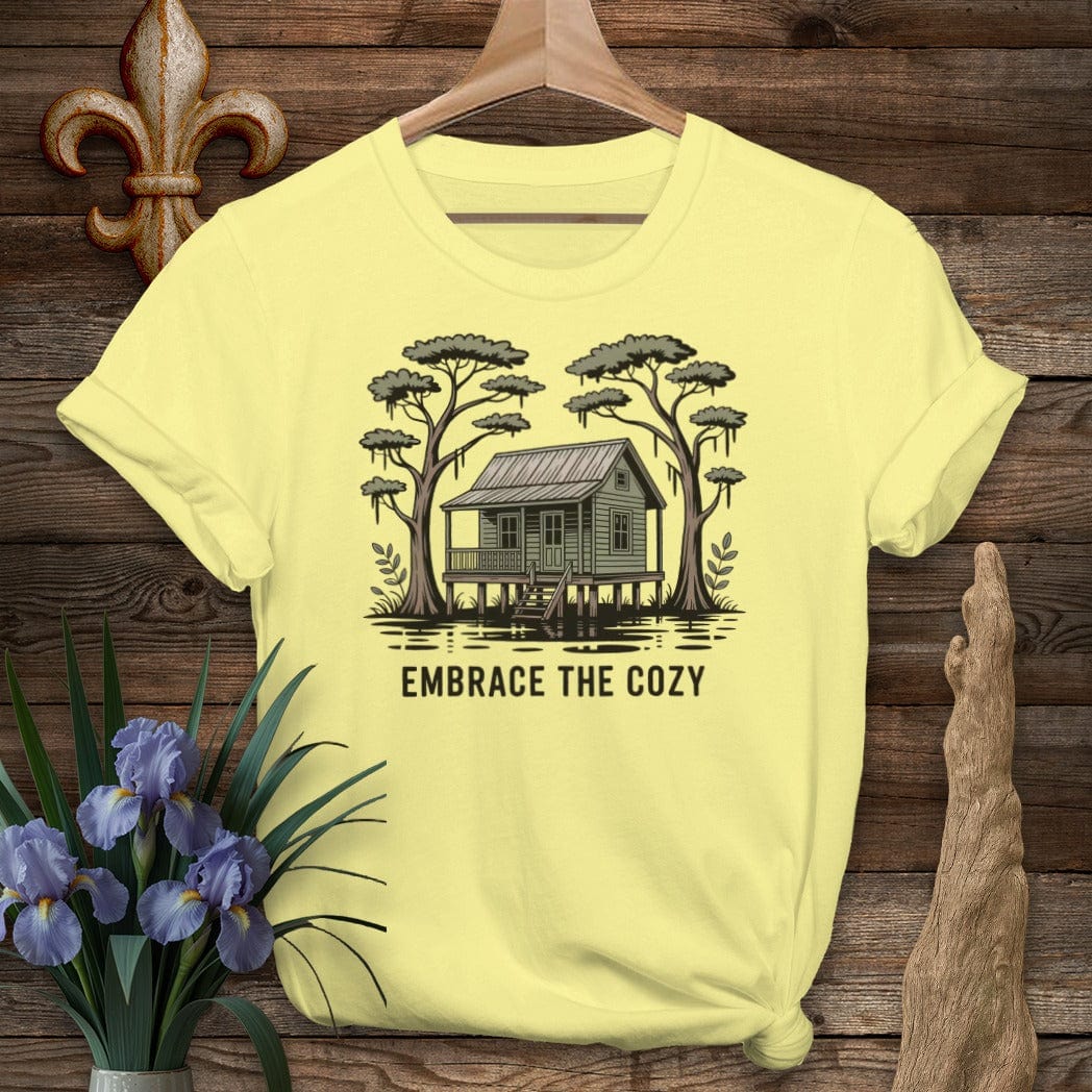 S / Cornsilk Louisiana Embrace The Cozy T-Shirt by Laissez Faire Wear