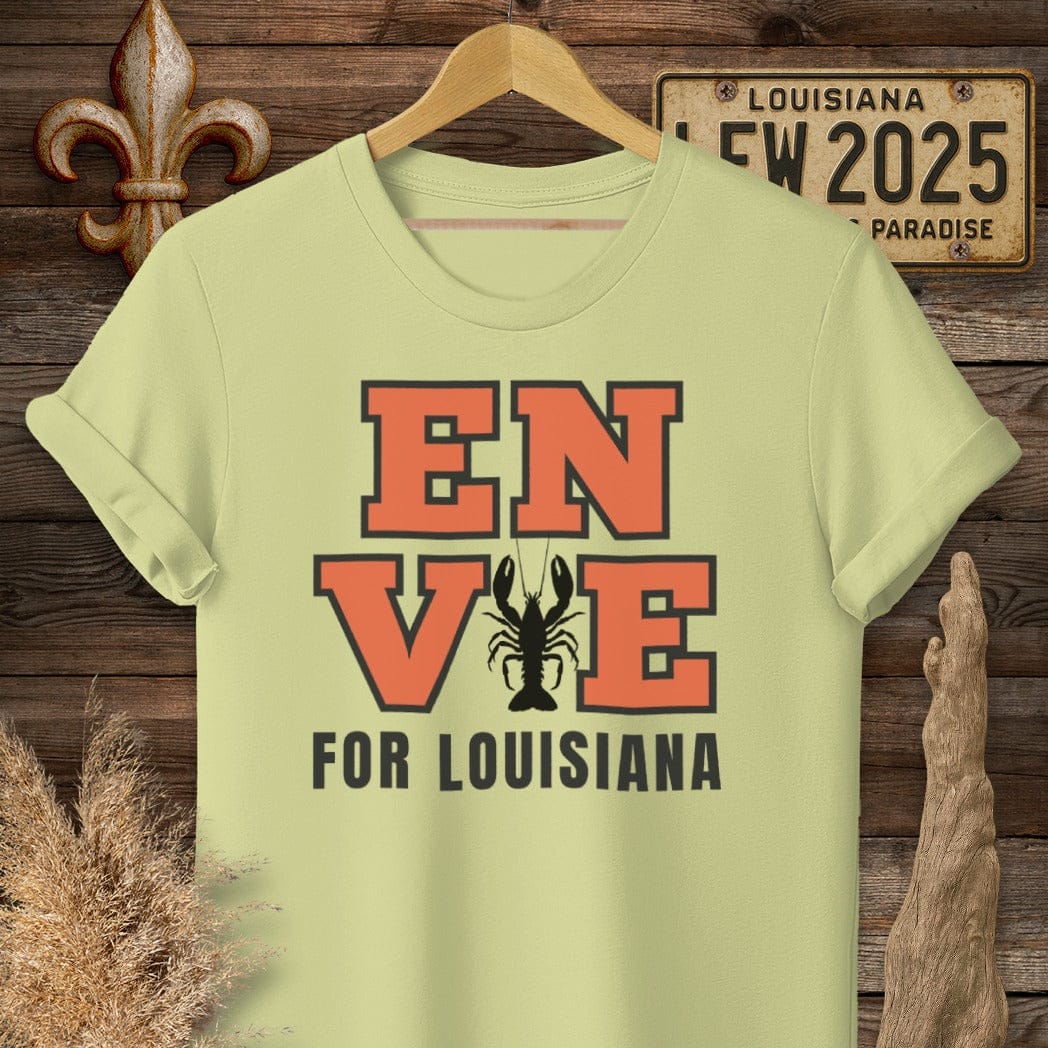 S / Pistachio Louisiana Envie for Louisiana T-Shirt by Laissez Faire Wear