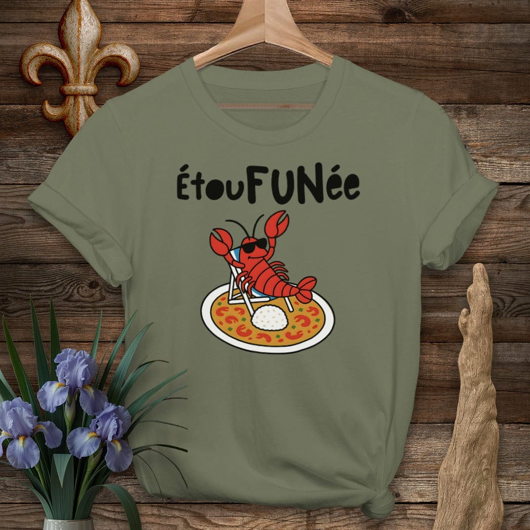 S / Military Green Louisiana EtouFUNee T-Shirt by Laissez Faire Wear