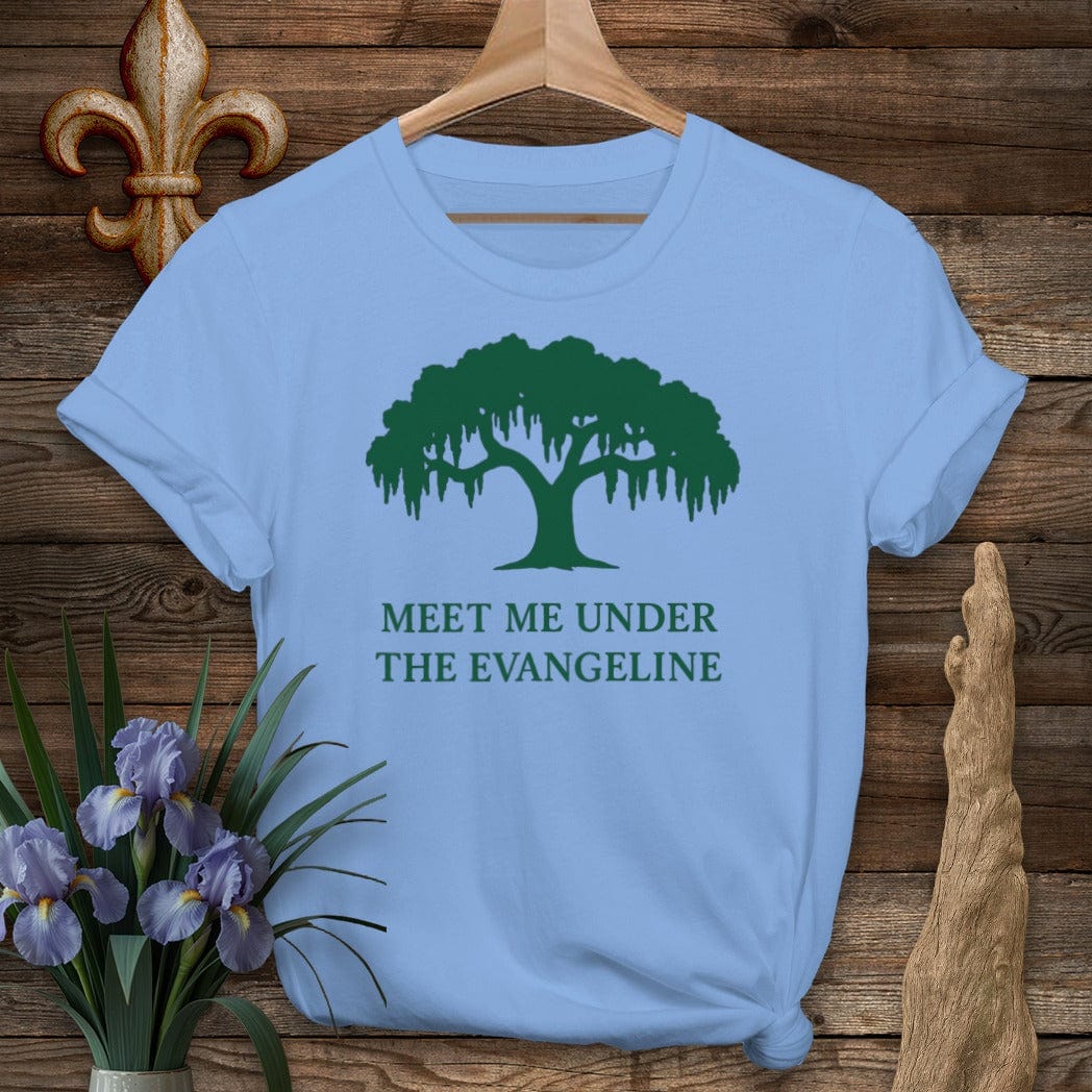 S / Carolina Blue Louisiana Evangeline T-Shirt by Laissez Faire Wear