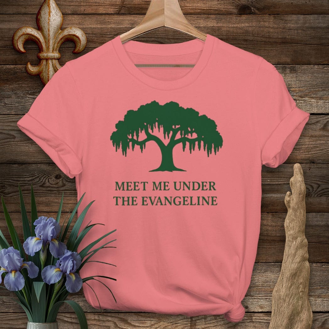 S / Coral Silk Louisiana Evangeline T-Shirt by Laissez Faire Wear