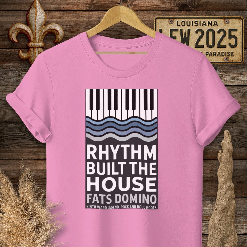 S / Azalea Louisiana Fats Domino Rhythm Built The House T-Shirt by Laissez Faire Wear