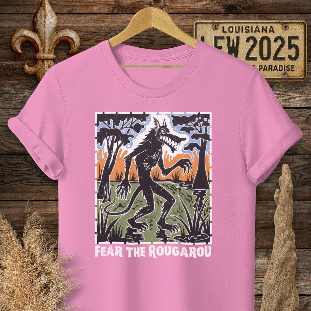 S / Azalea Louisiana Fear the Rougarou Louisiana Art T-Shirt by Laissez Faire Wear