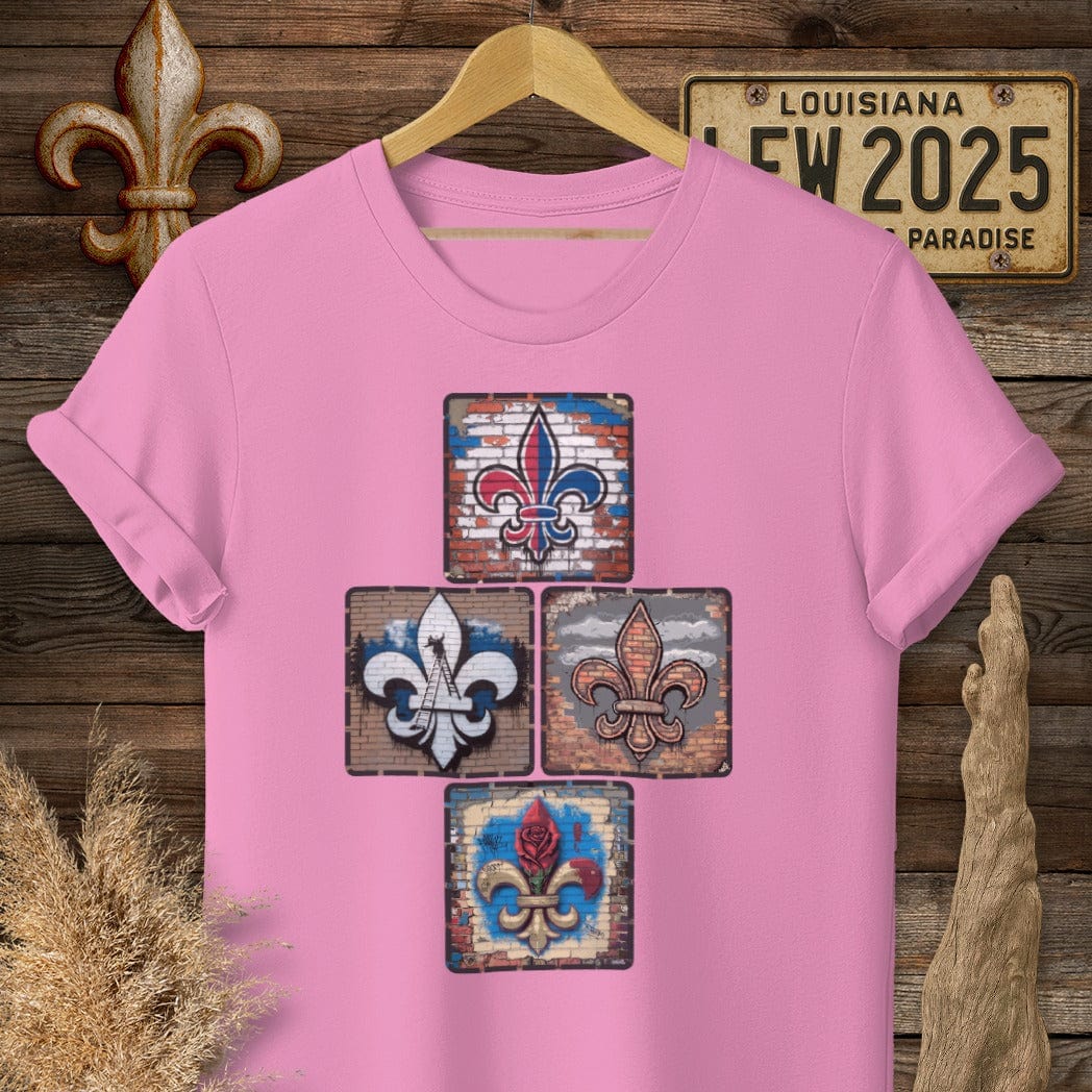 S / Azalea Louisiana Four On The Fleur T-Shirt by Laissez Faire Wear