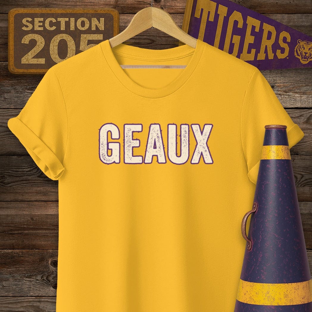 T-Shirt / S / Gold Louisiana GEAUX Game Day T-Shirt by Laissez Faire Wear