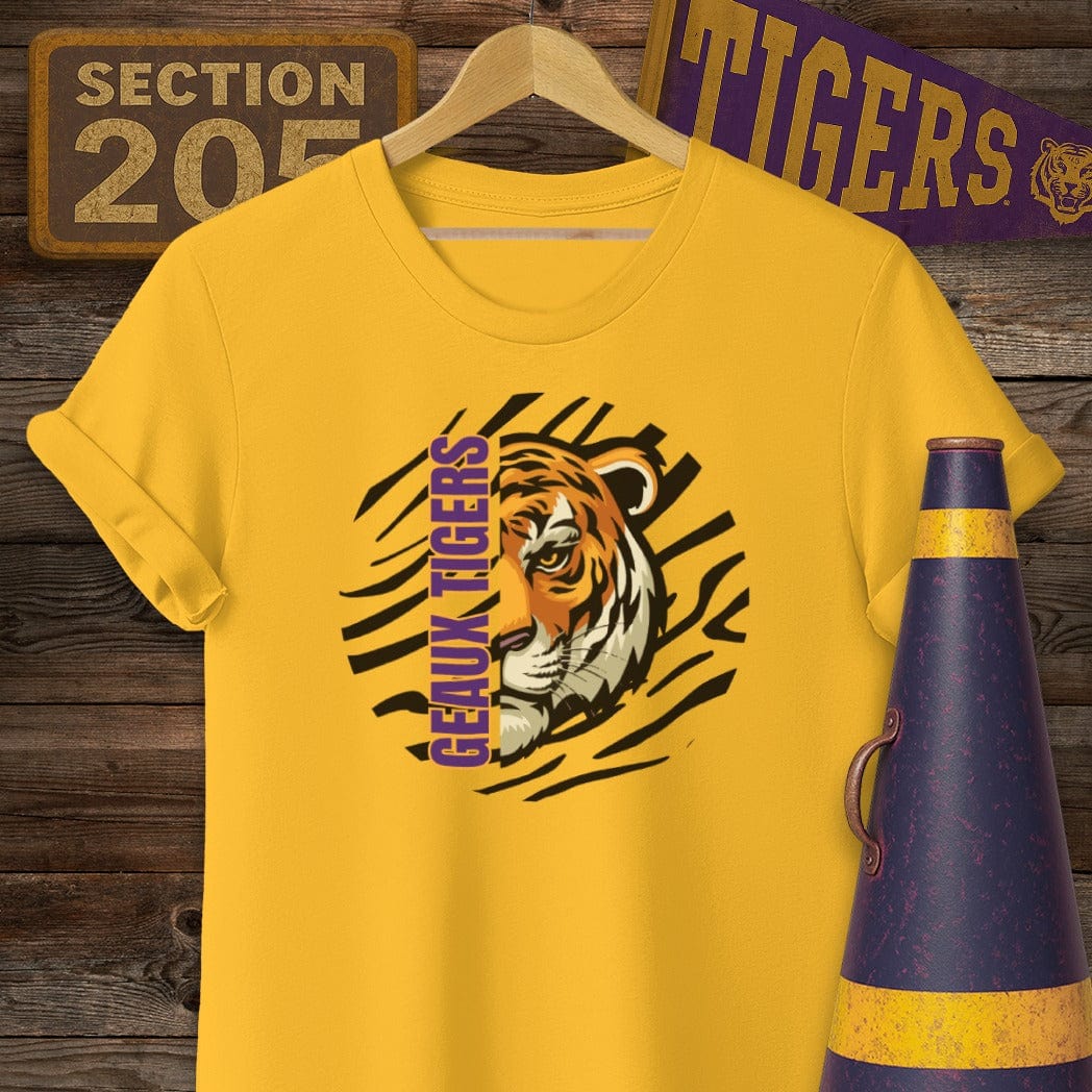 S / Gold Louisiana Geaux Tigers Game Day T-Shirt by Laissez Faire Wear