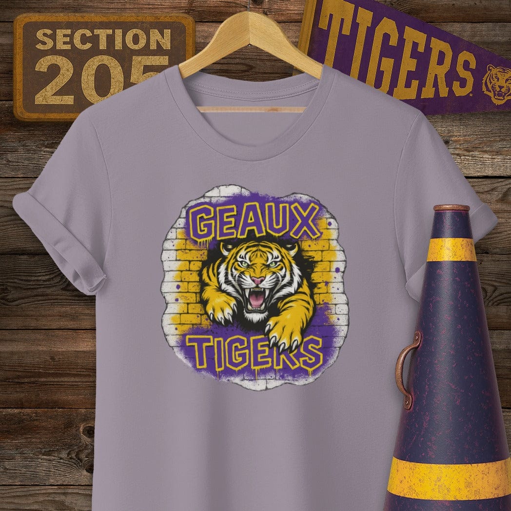 S / Paragon Louisiana Geaux Tigers Graffiti Style Game Day T-Shirt by Laissez Faire Wear