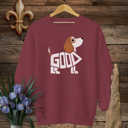 S / Garnet Louisiana Good Little Dog Sweatshirt by Laissez Faire Wear