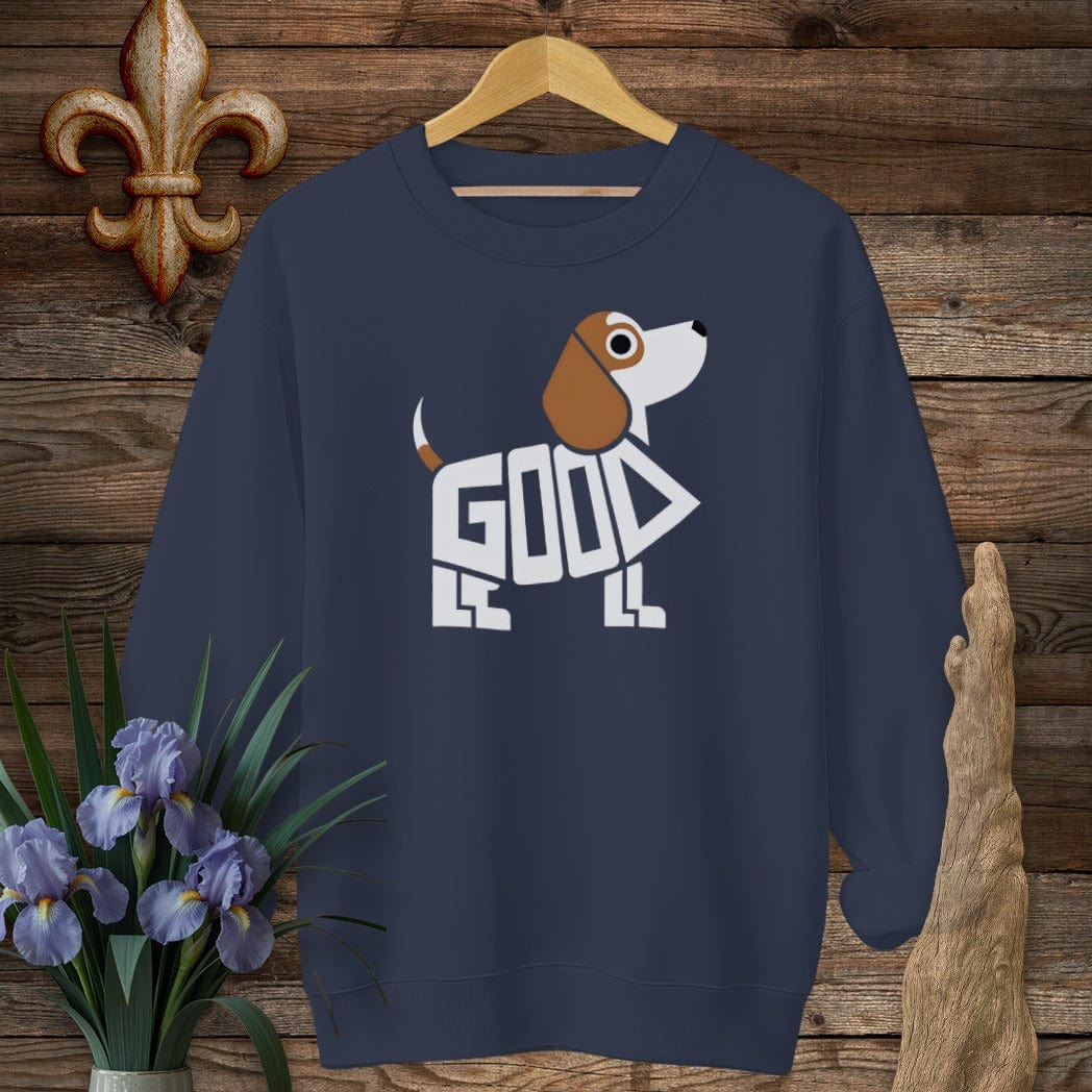 S / Navy Louisiana Good Little Dog Sweatshirt by Laissez Faire Wear