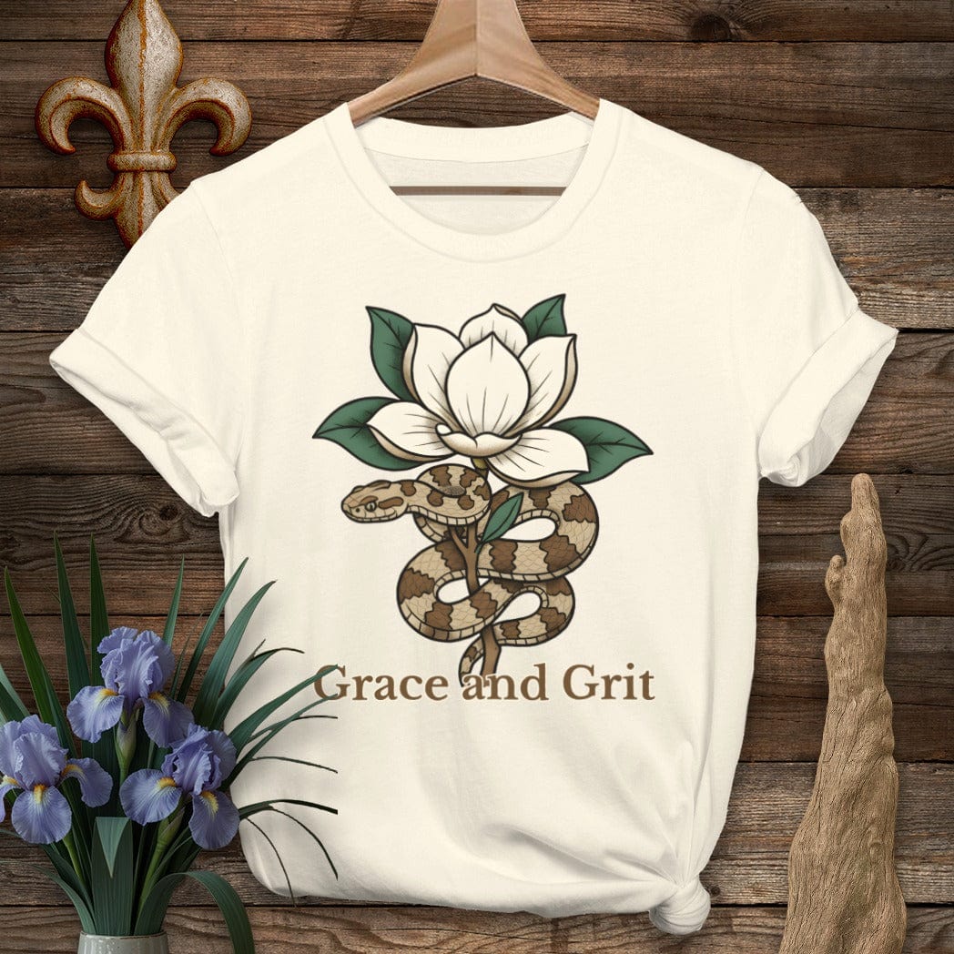 S / Natural Louisiana Grace & Grit T-Shirt by Laissez Faire Wear