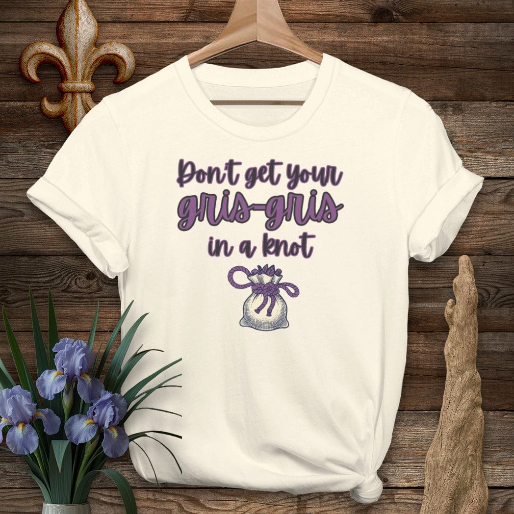 S / Natural Louisiana Gris-gris in a Knot T-Shirt by Laissez Faire Wear