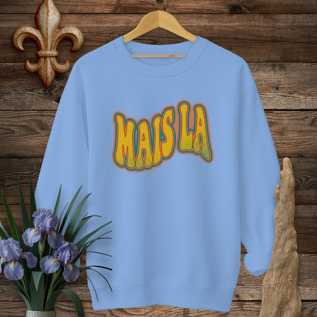 S / Carolina Blue Louisiana Groovy Mais La Sweatshirt by Laissez Faire Wear